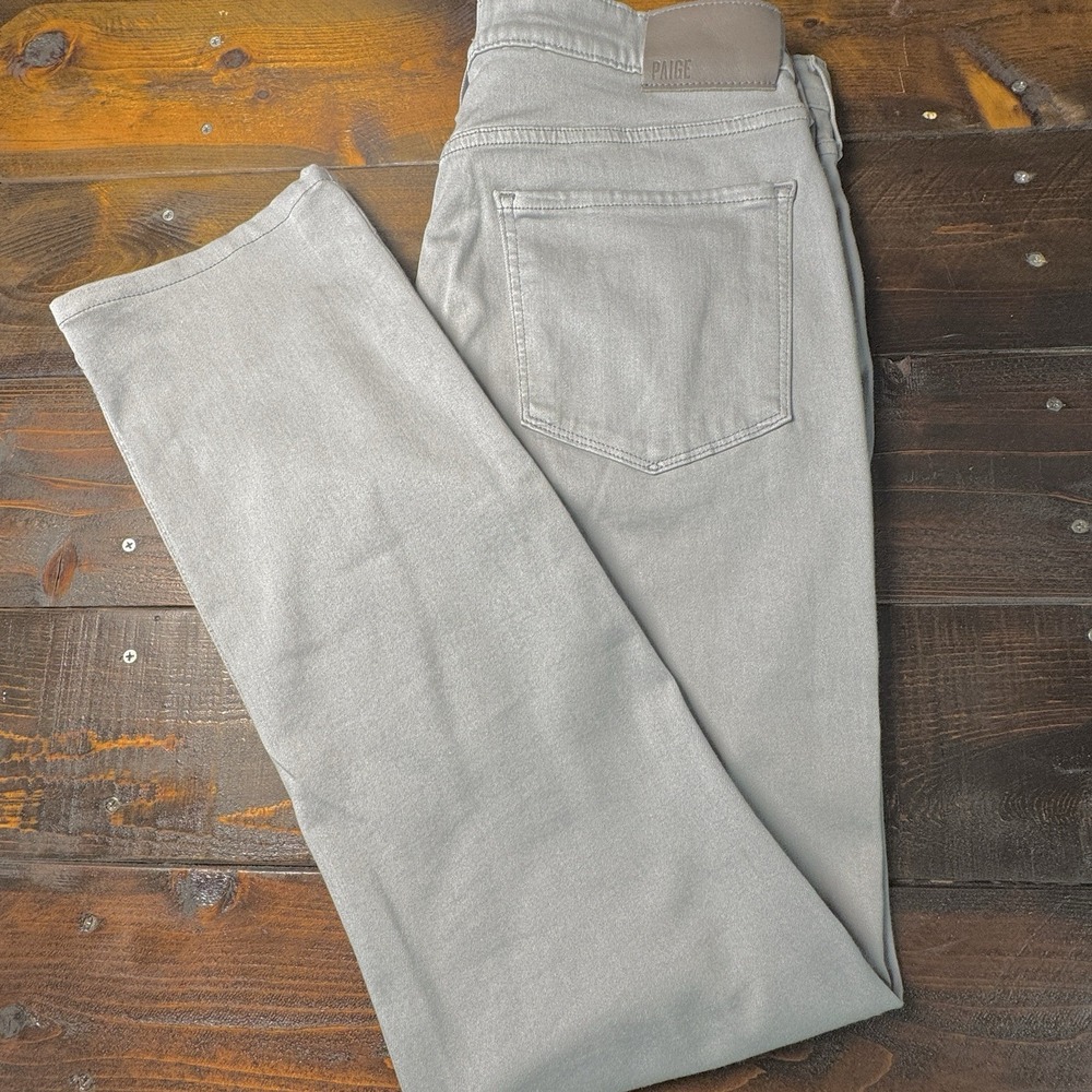 PAIGE Federal Men's Straight Leg Jeans Mountain Ice Gray Tag 34/32 Actual 35/32 - Picture 2 of 13